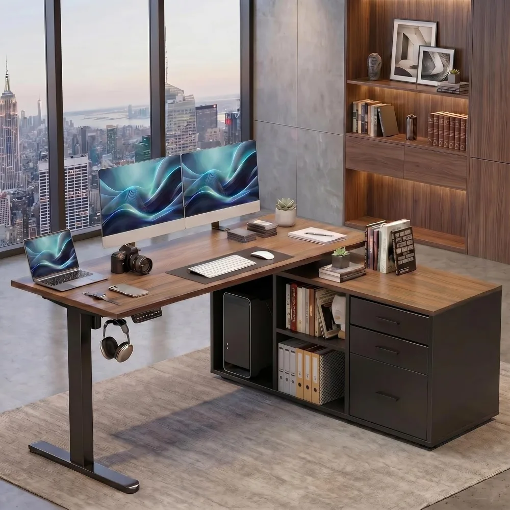 Bureau debout en forme de L HU - Desk Setup Height avis et prix