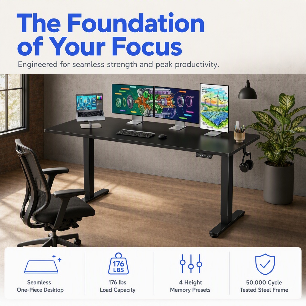 Bureau électrique réglable en  - Desk Setup Height avis et prix