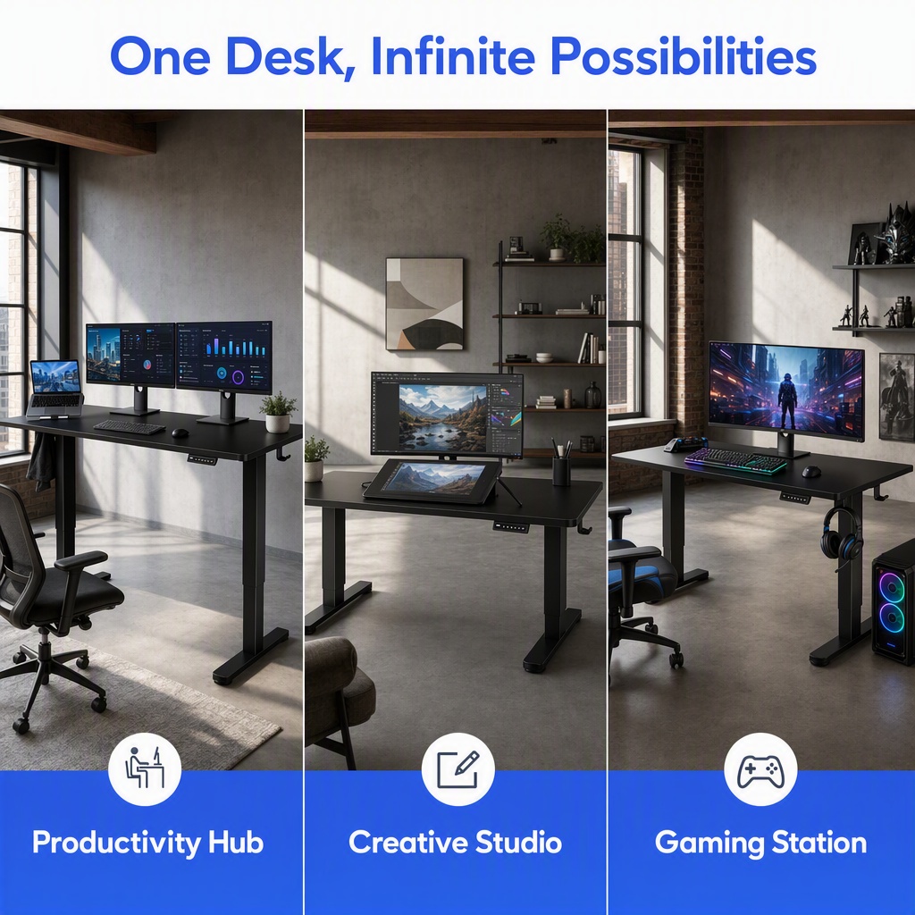 Bureau électrique réglable en  - Desk Setup Height avis et prix